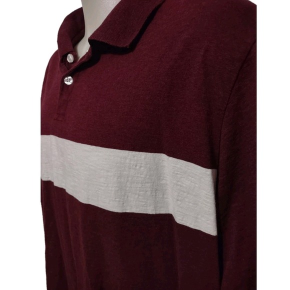 HB Polo Shirt Mens Size 4XLT Short Sleeve Pullover Casual Maroon White Collared - Picture 8 of 8